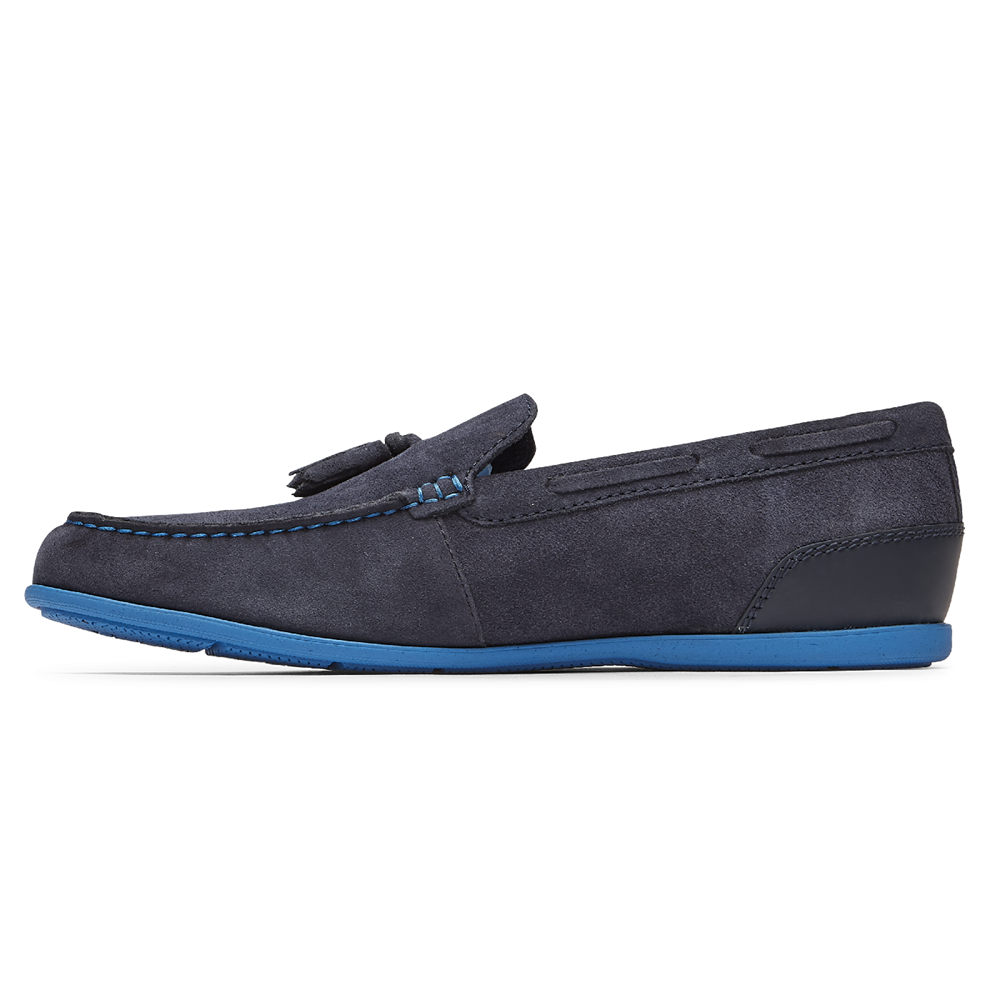 Rockport Singapore Mens Loafers - Malcom Tassel Blue - XF7134968